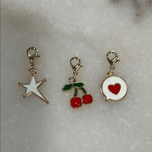 Gold and Enamel Charm Set